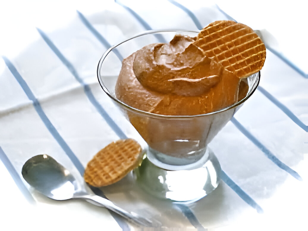 Mousse de chocolate y caramelo